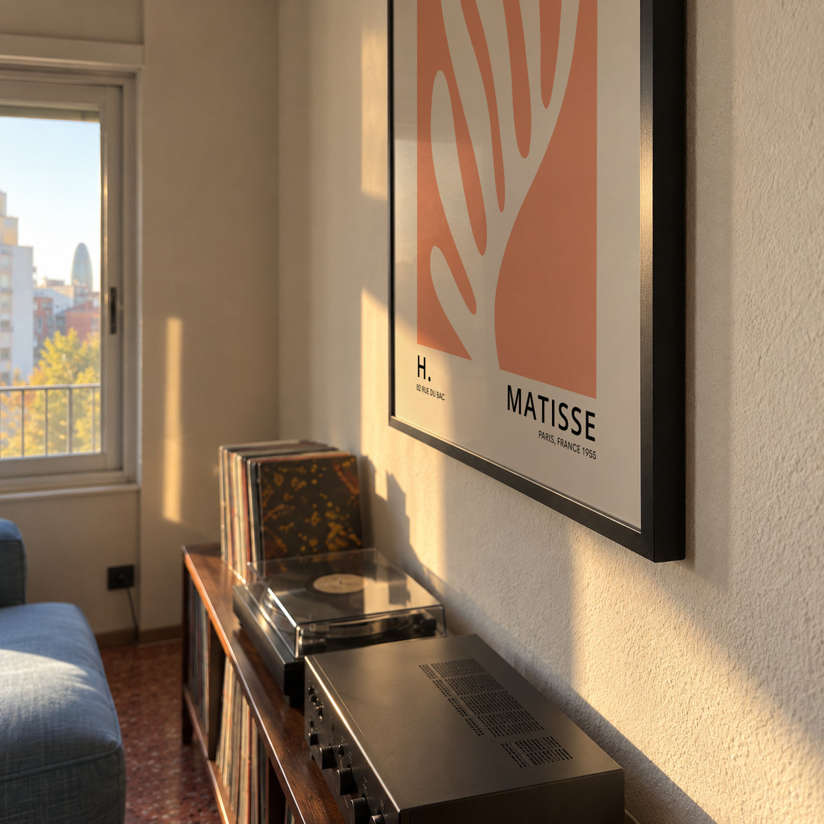 Henri Matisse ORANGE papiers découpés I - Framed poster detail