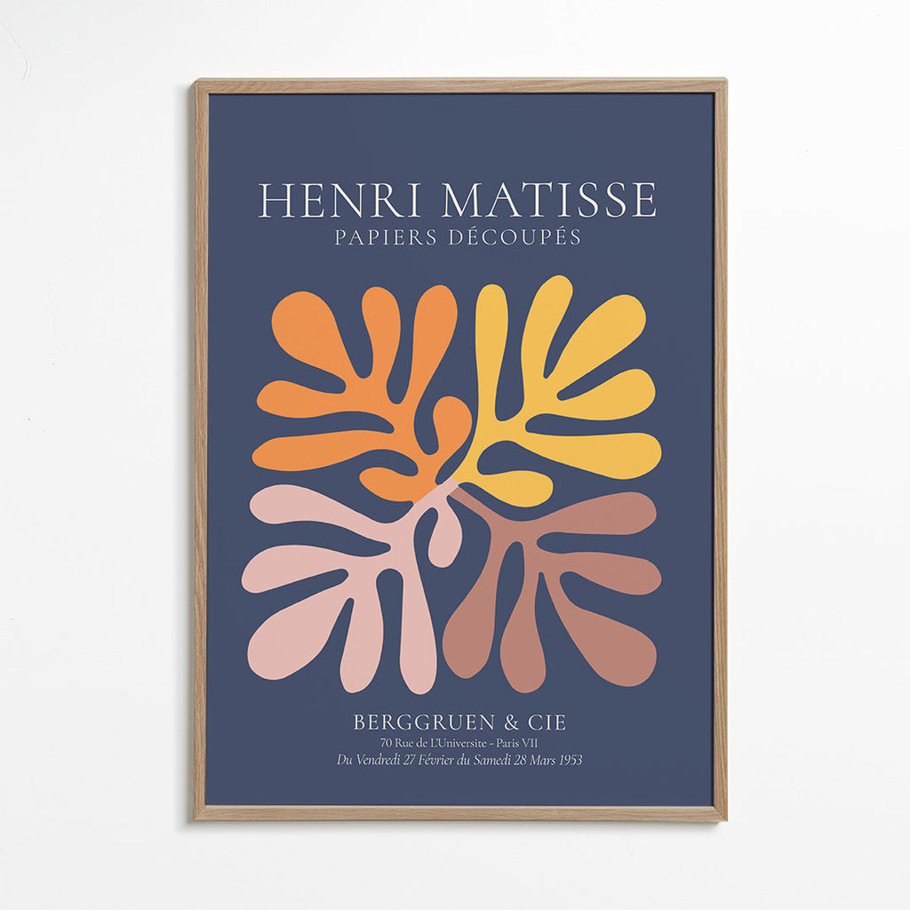 Henri Matisse NAVY papiers decoupes I