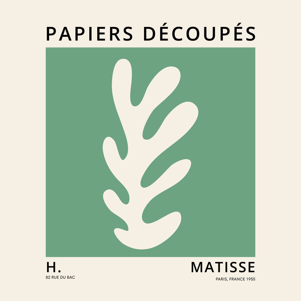 Henri Matisse GREEN papiers découpés II - Unframed art print