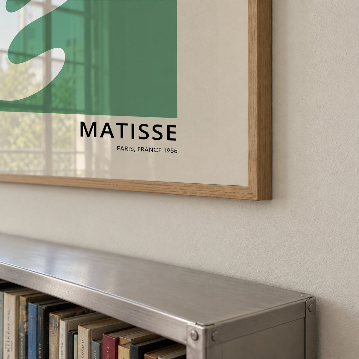 Henri Matisse GREEN papiers découpés II - Framed poster detail