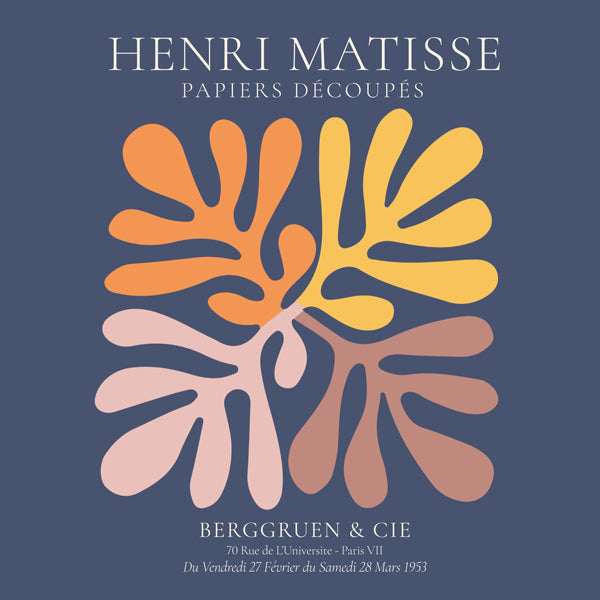 Henri Matisse NAVY papiers decoupes II