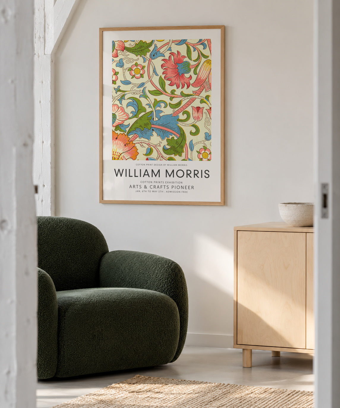 William Morris pattern I - Framed poster in an interior