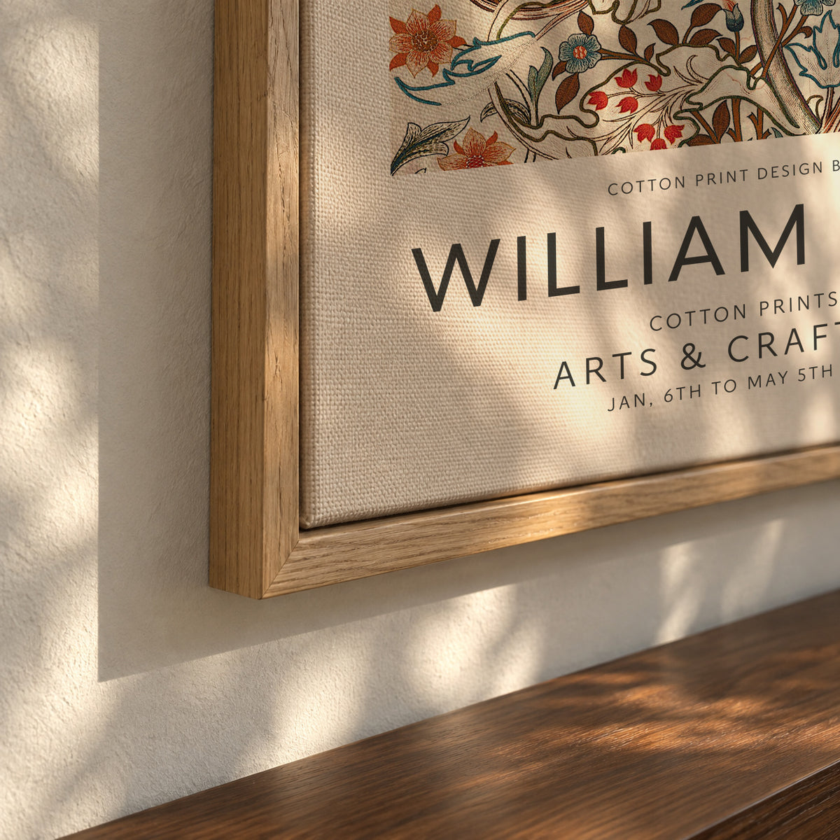 William Morris pattern III - Framed canvas detail