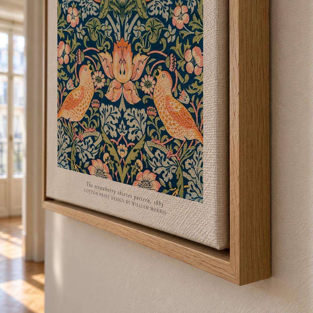 William Morris strawberry thieves - Framed canvas detail