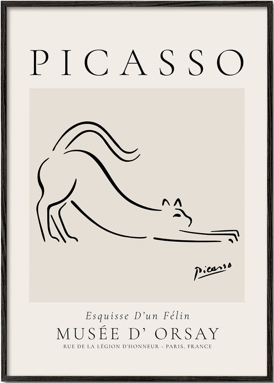 Pablo Picasso Animals Drawings the cat Esquisse D’un Félin