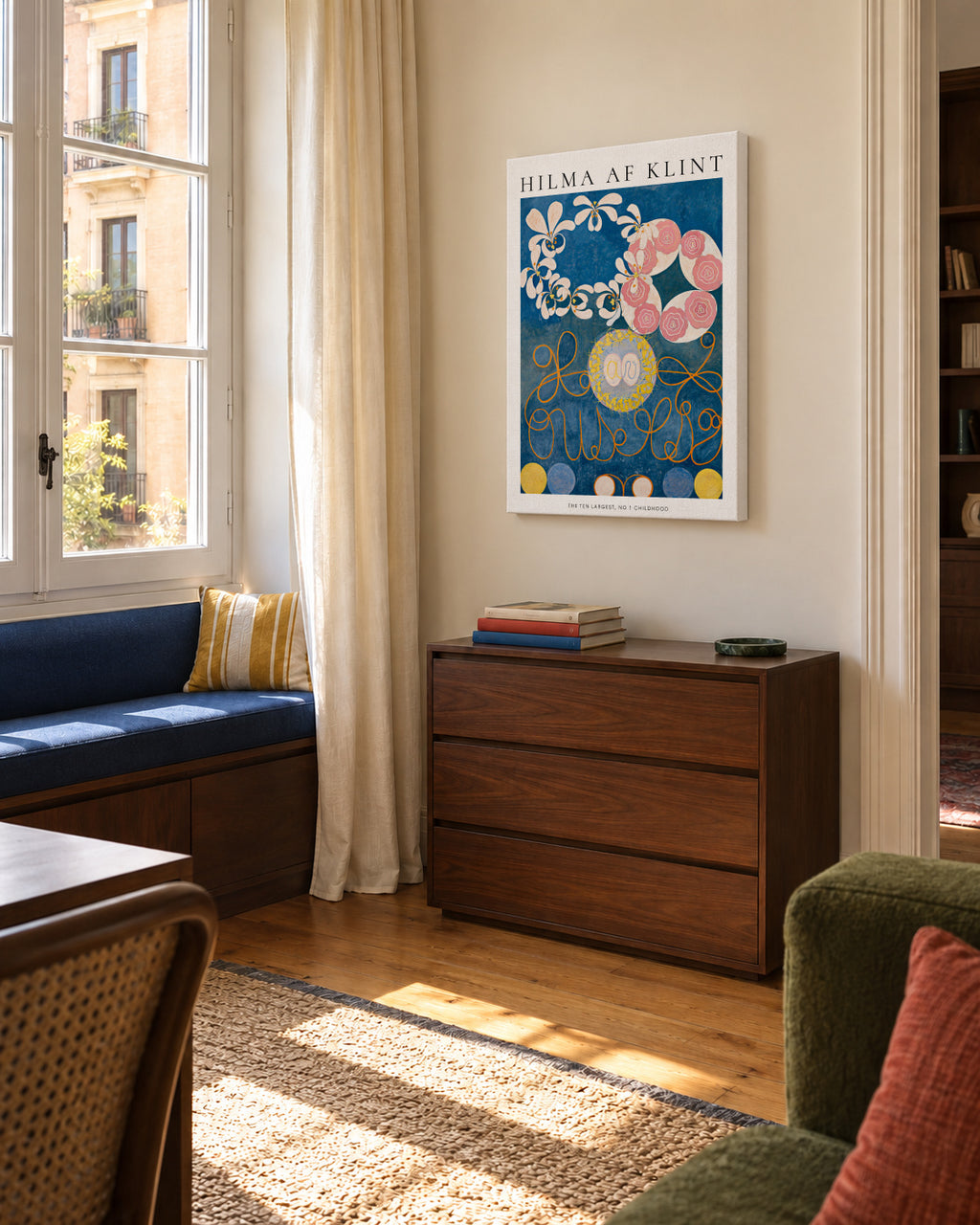Hilma af Klint The Ten Largest - No 1 Childhood - Unframed canvas in an interior