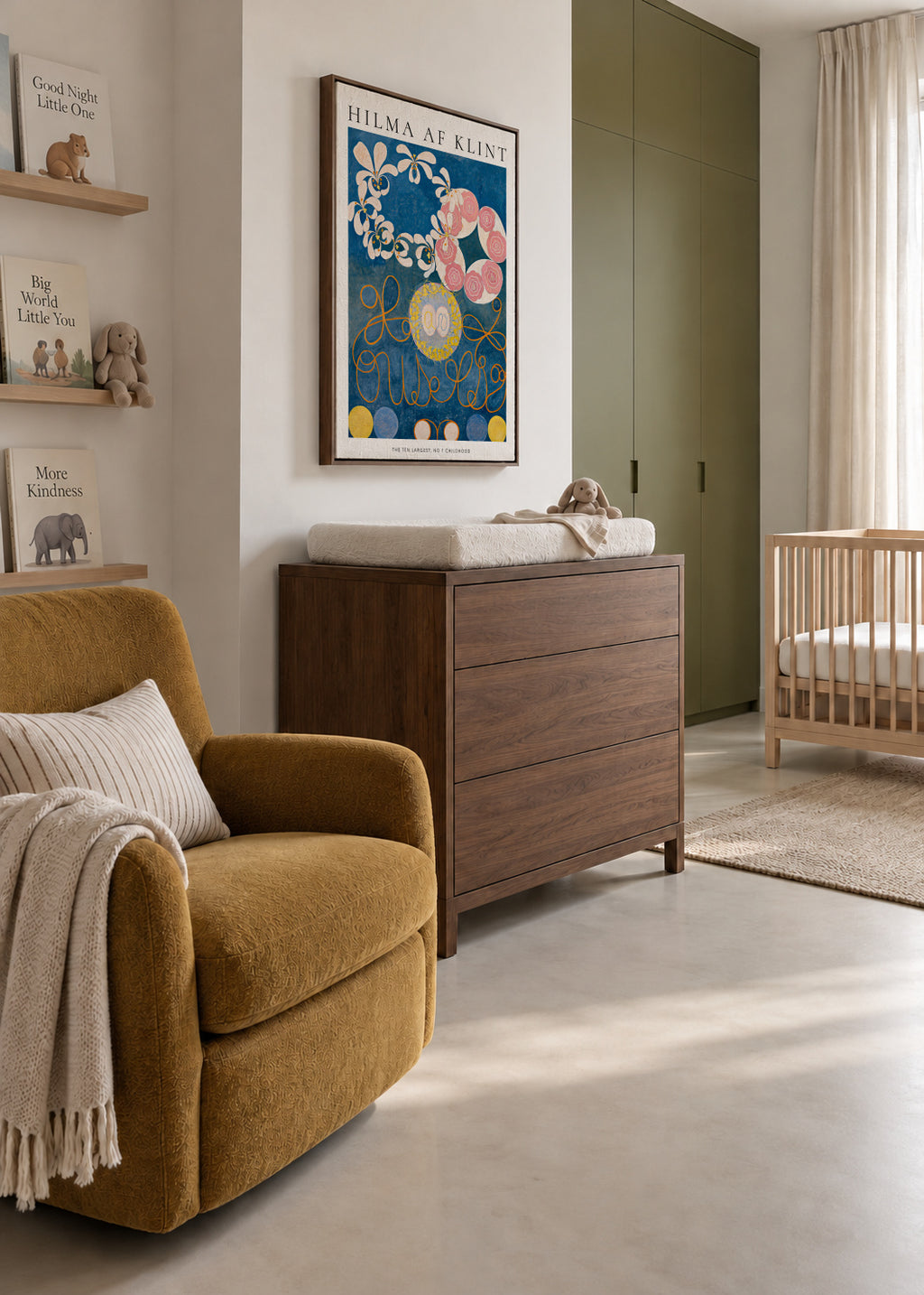 Hilma af Klint The Ten Largest - No 1 Childhood - Framed canvas in an interior