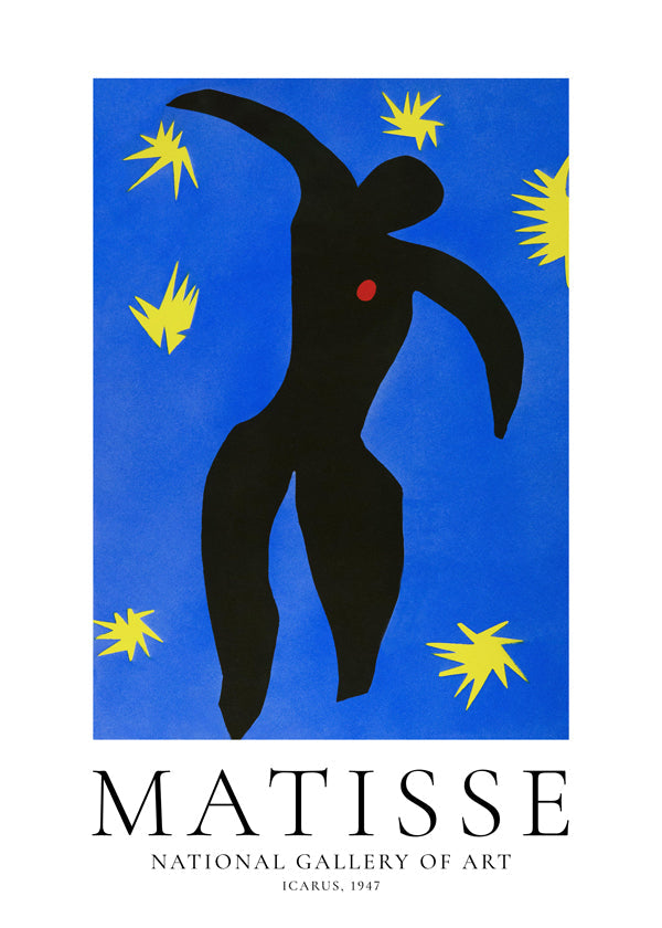 Henri Matisse　Icarus　ポスター Matisse Icarus illustration on blue background | Wall art, framed