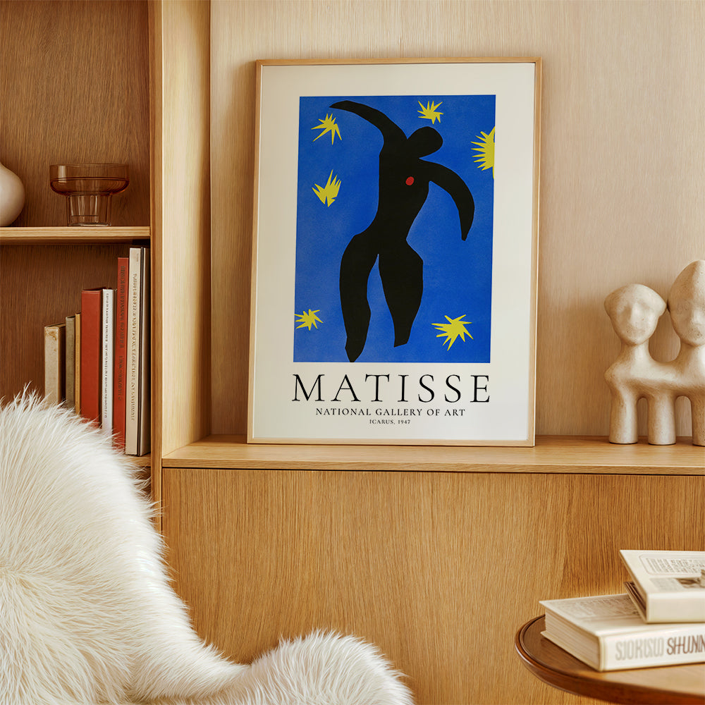 Henri Matisse　Icarus　ポスター Matisse Icarus illustration on blue background | Wall art, framed