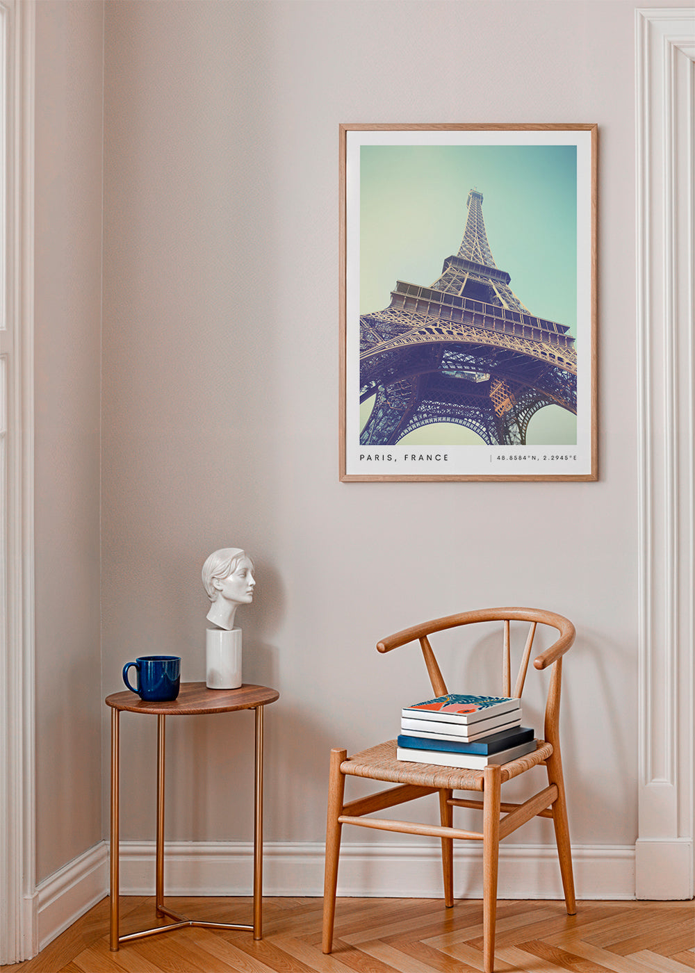 Paris France coordinates poster