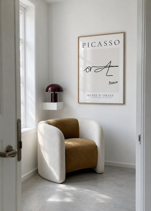 Pablo Picasso Animals Drawings Grasshopper - Framed poster in an interior