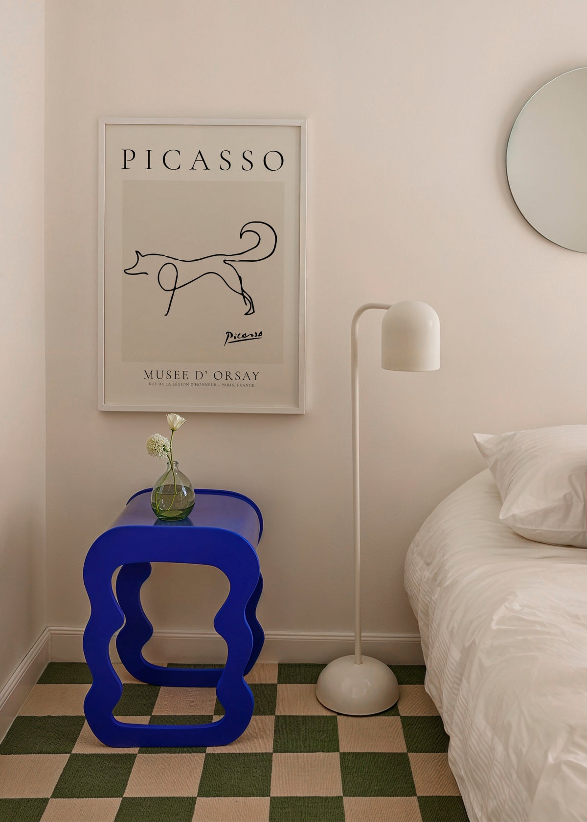 Pablo Picasso Animals Drawing Fox - Framed poster in an interior
