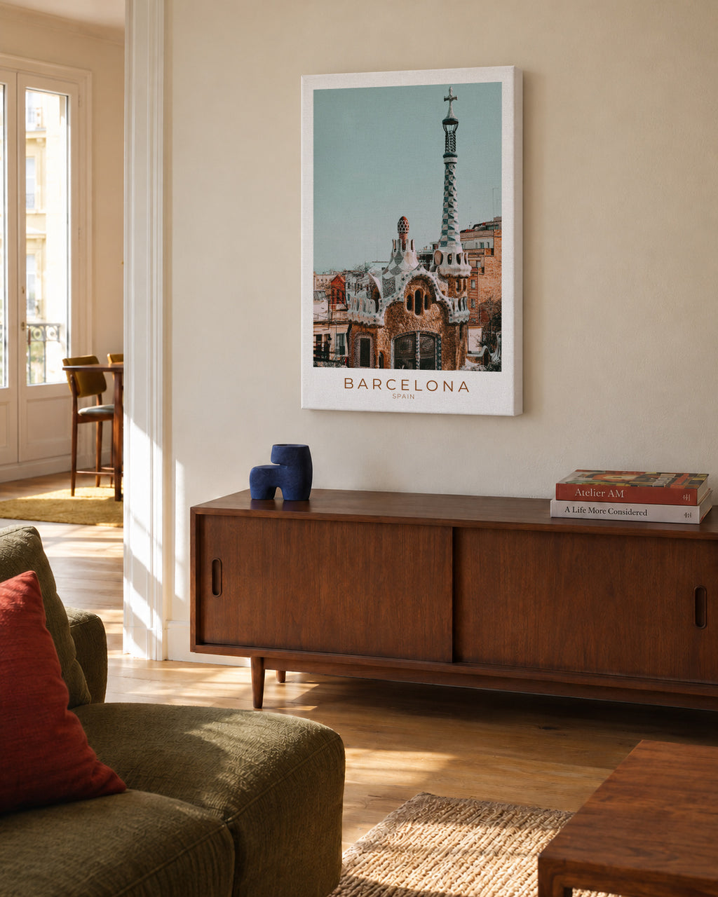 Spain Collection Barcelona - Unframed canvas in an interior