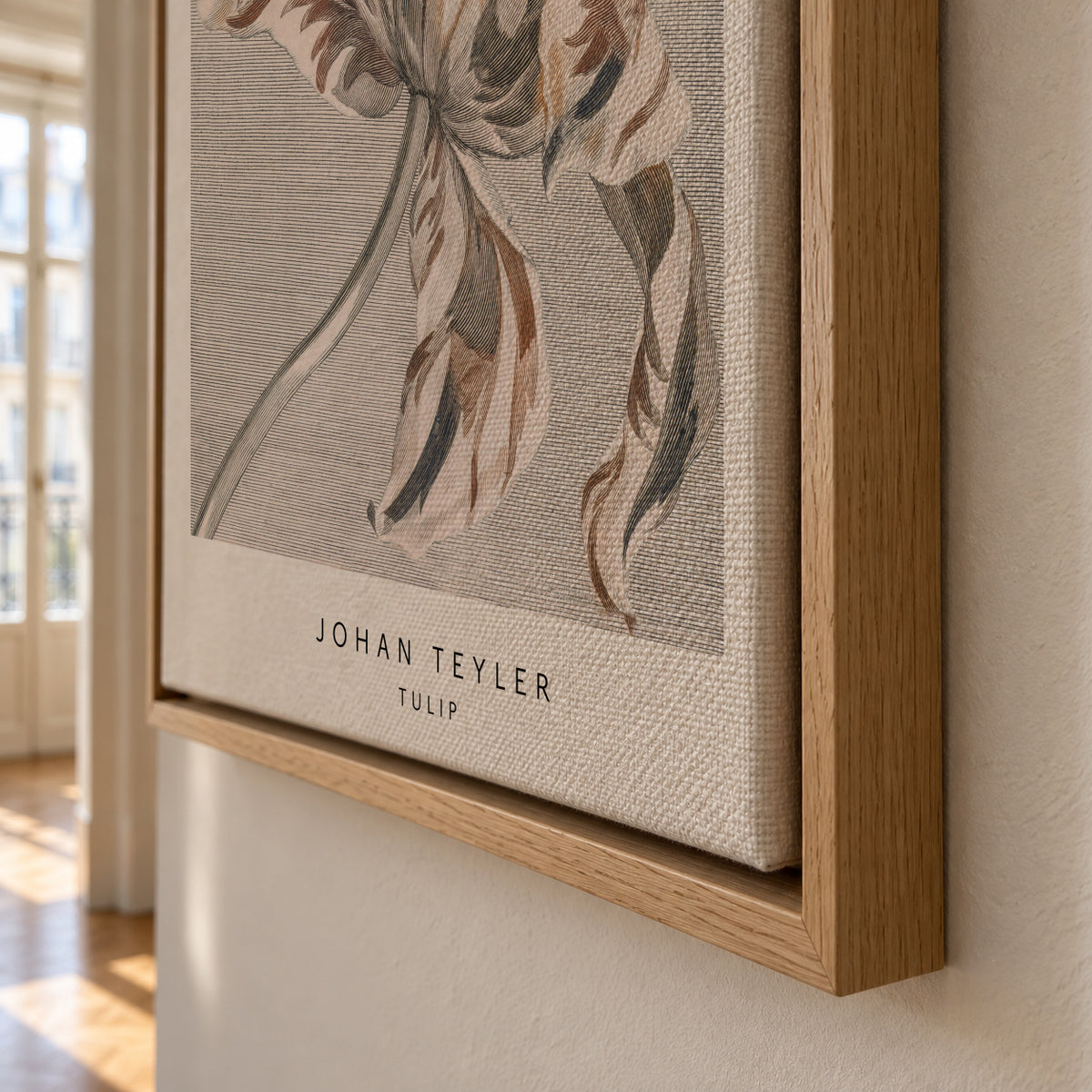 Johan Teyler Tulip - Framed canvas detail