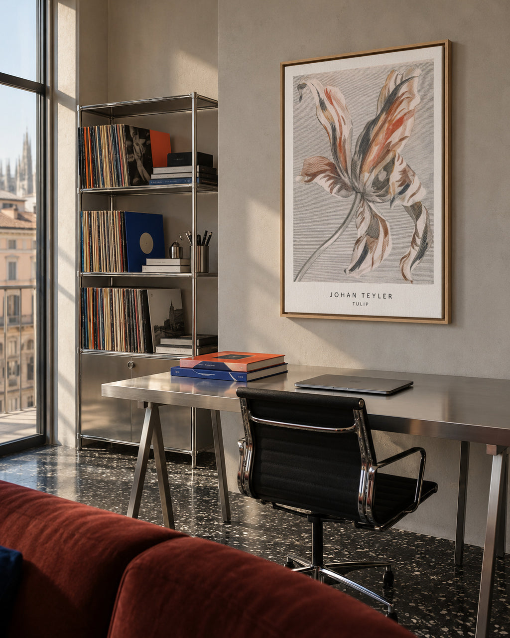 Johan Teyler Tulip - Framed canvas in an interior