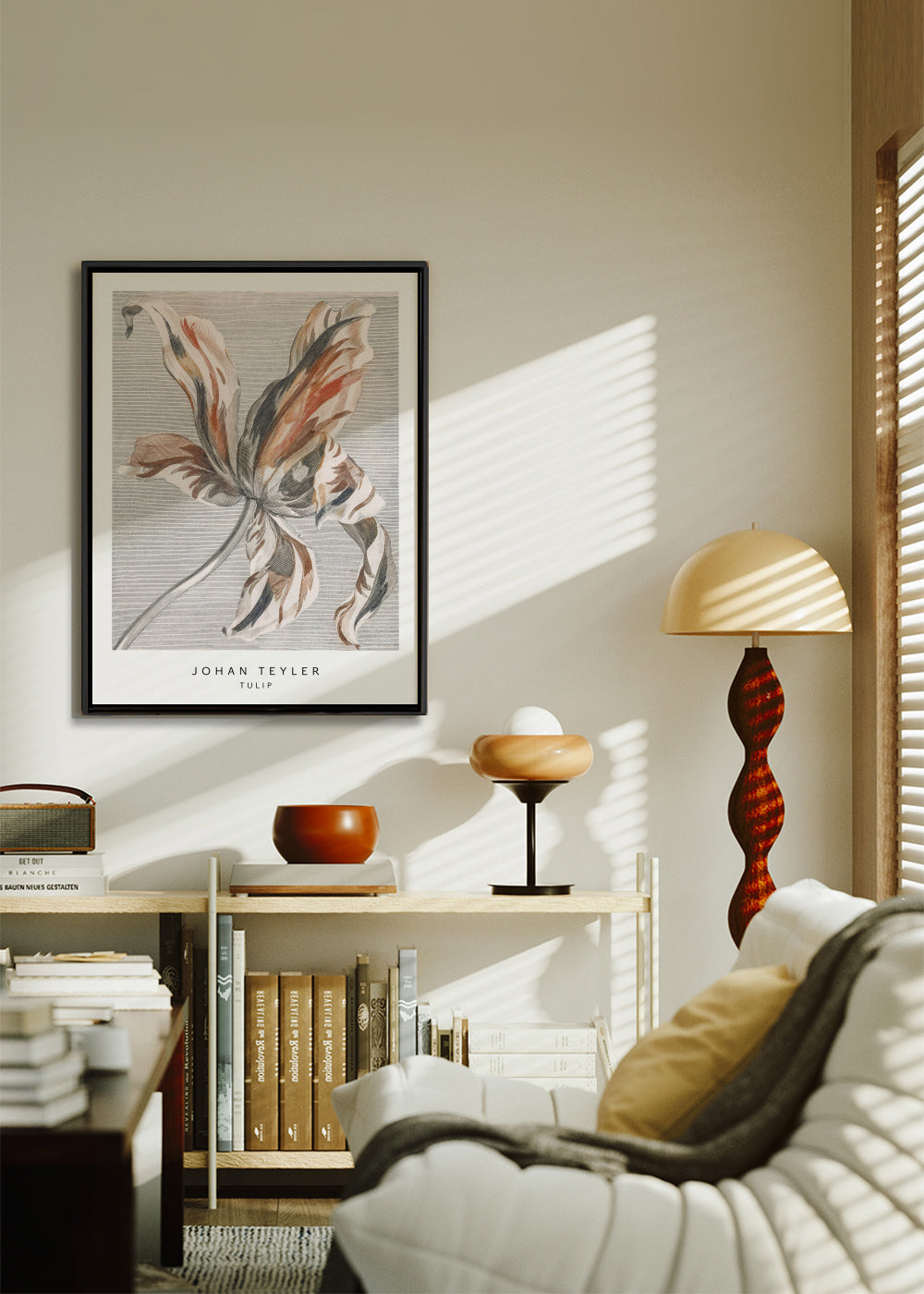 Johan Teyler Tulip - Framed canvas in an interior