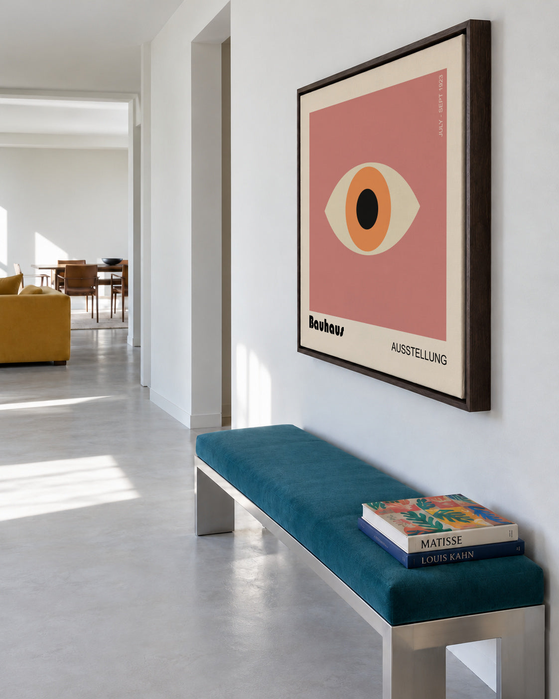 Bauhaus eye II - Framed canvas in an interior