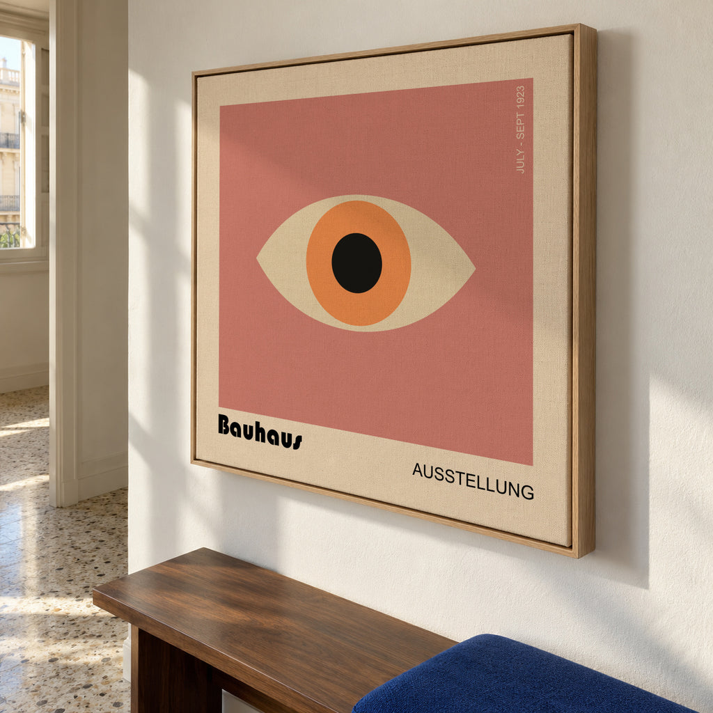 Bauhaus eye II - Framed canvas in an interior