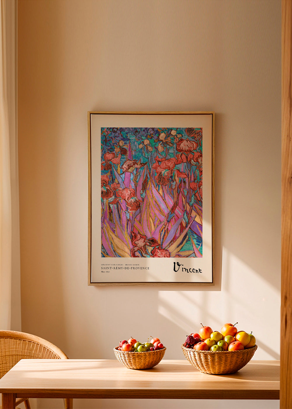 Botanical print: Vibrant Irises | Wall art, framed prints and
