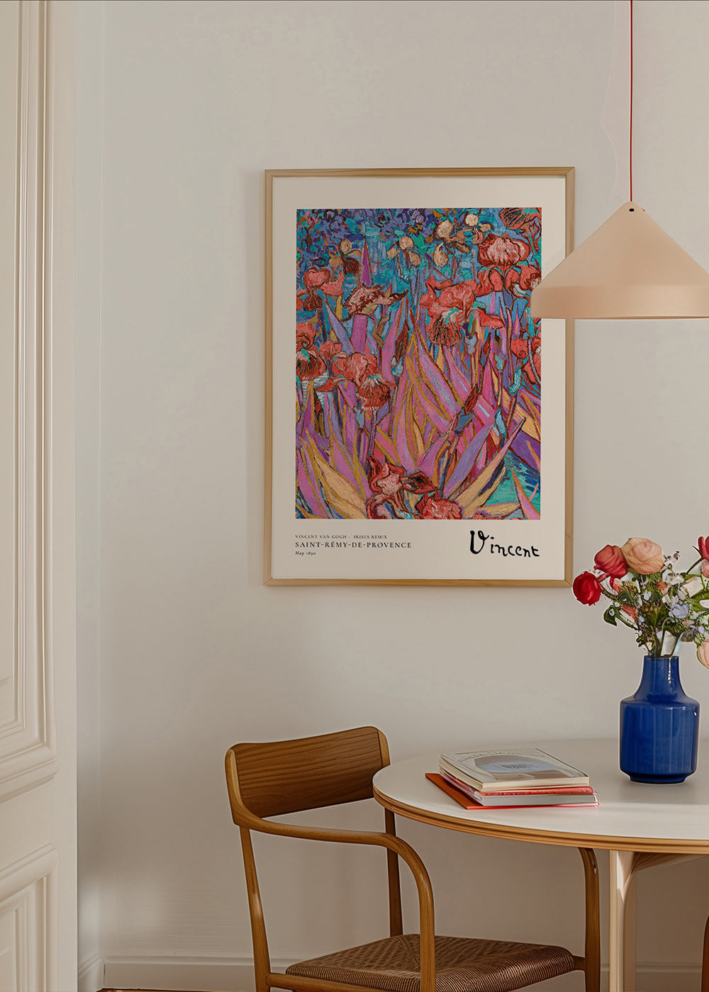 Botanical print: Vibrant Irises | Wall art, framed prints and