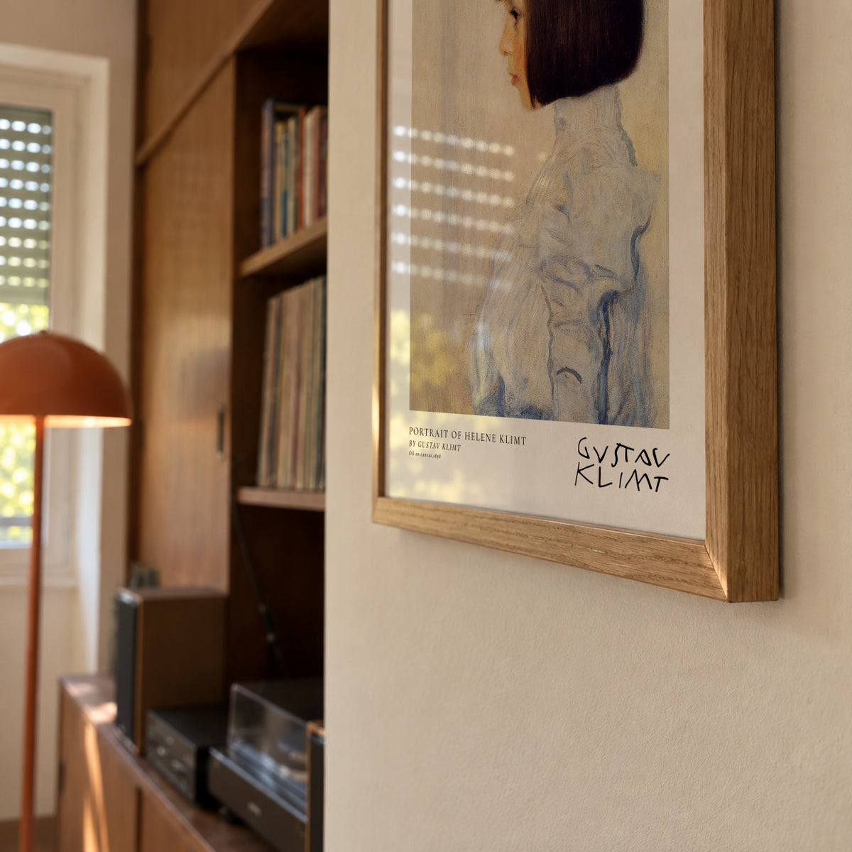 Portrait of Helene Klimt by Gustav Klimt - Framed poster detail