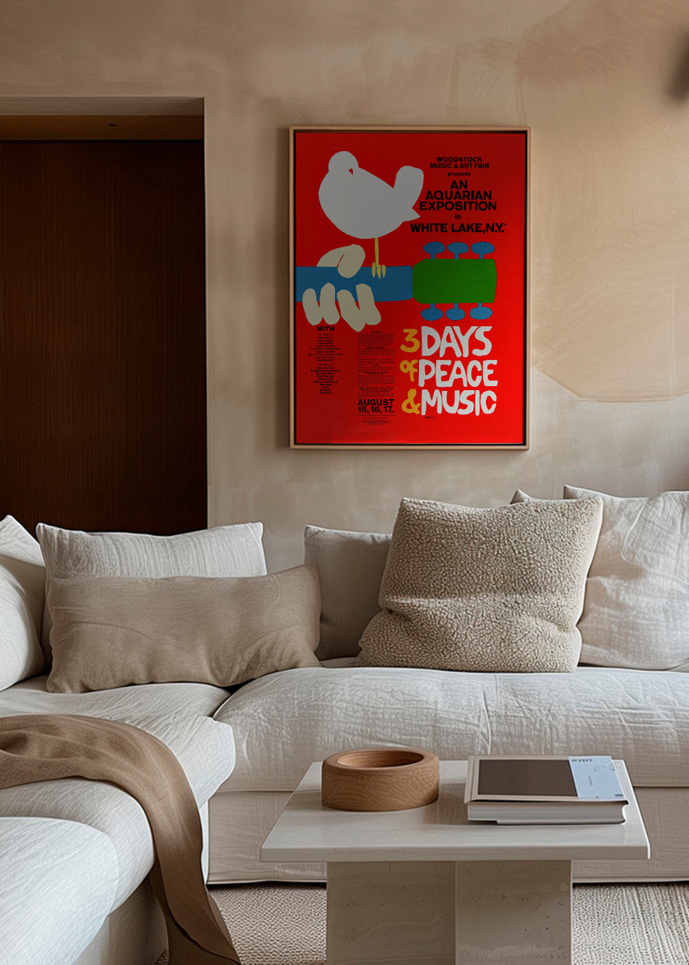 Woodstock 1969 Poster -  3 days of peace & music