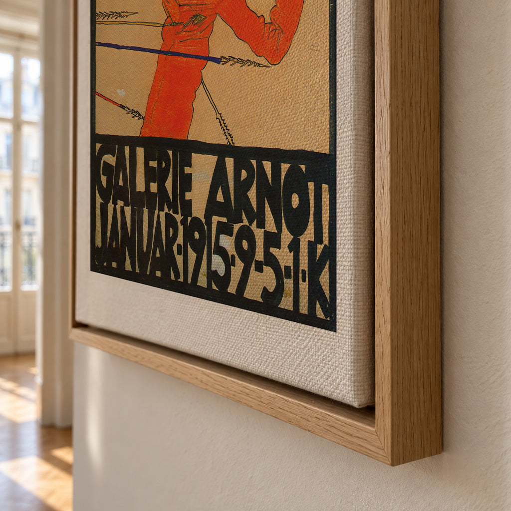 Galerie Arnot poster by Egon Schiele - Framed canvas detail