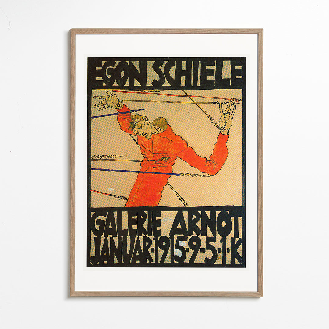 Vintage poster with red figure and bold lettering | Wall art