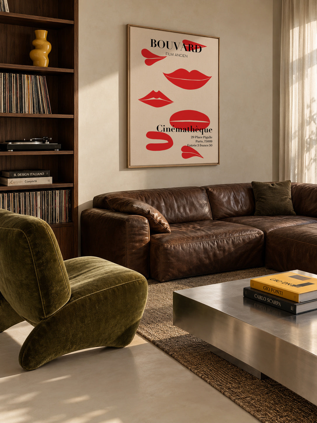Bouvard Cinémathéque 1969 Film Poster - Framed canvas in an interior