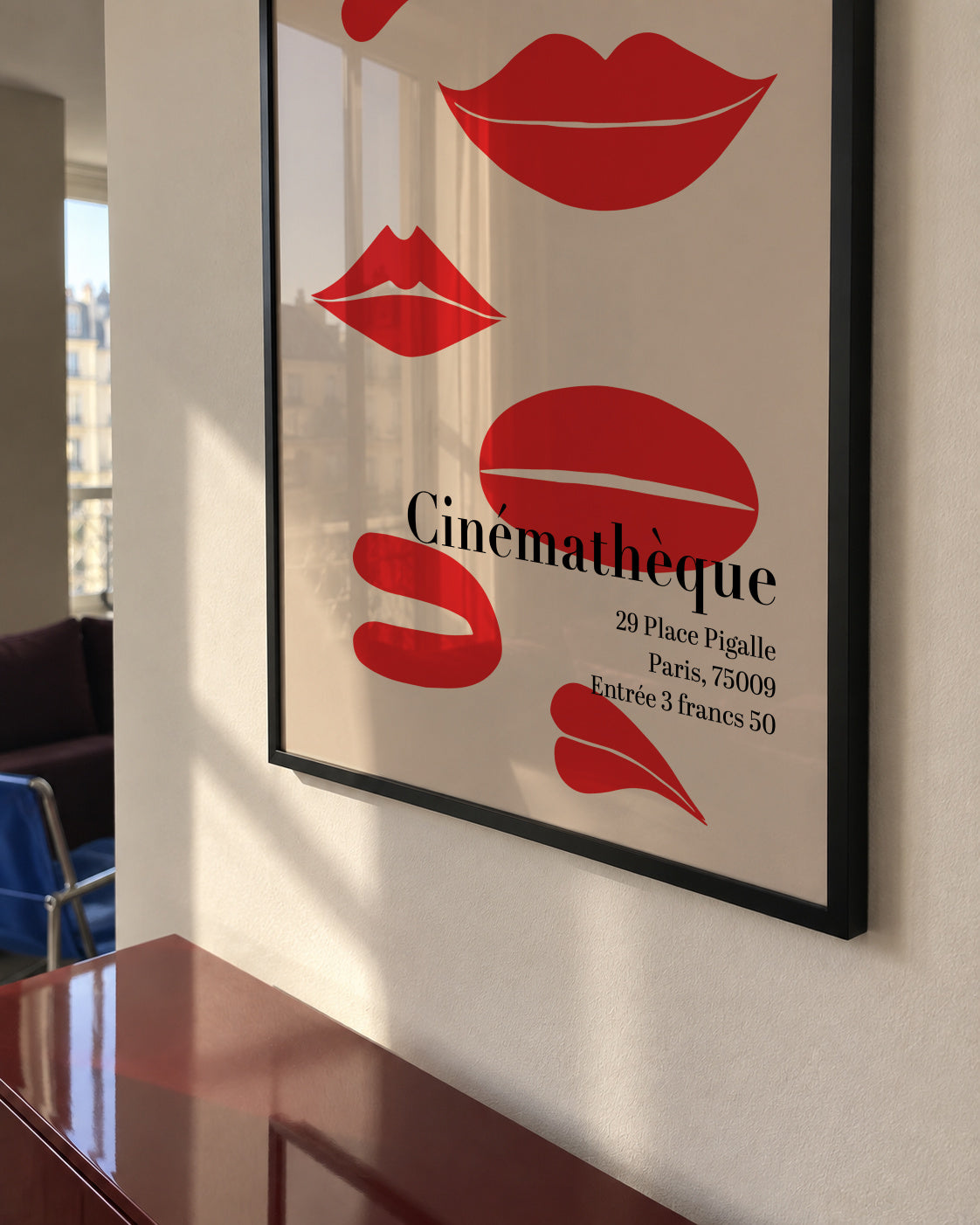 Bouvard Cinémathéque 1969 Film Poster - Framed poster in an interior