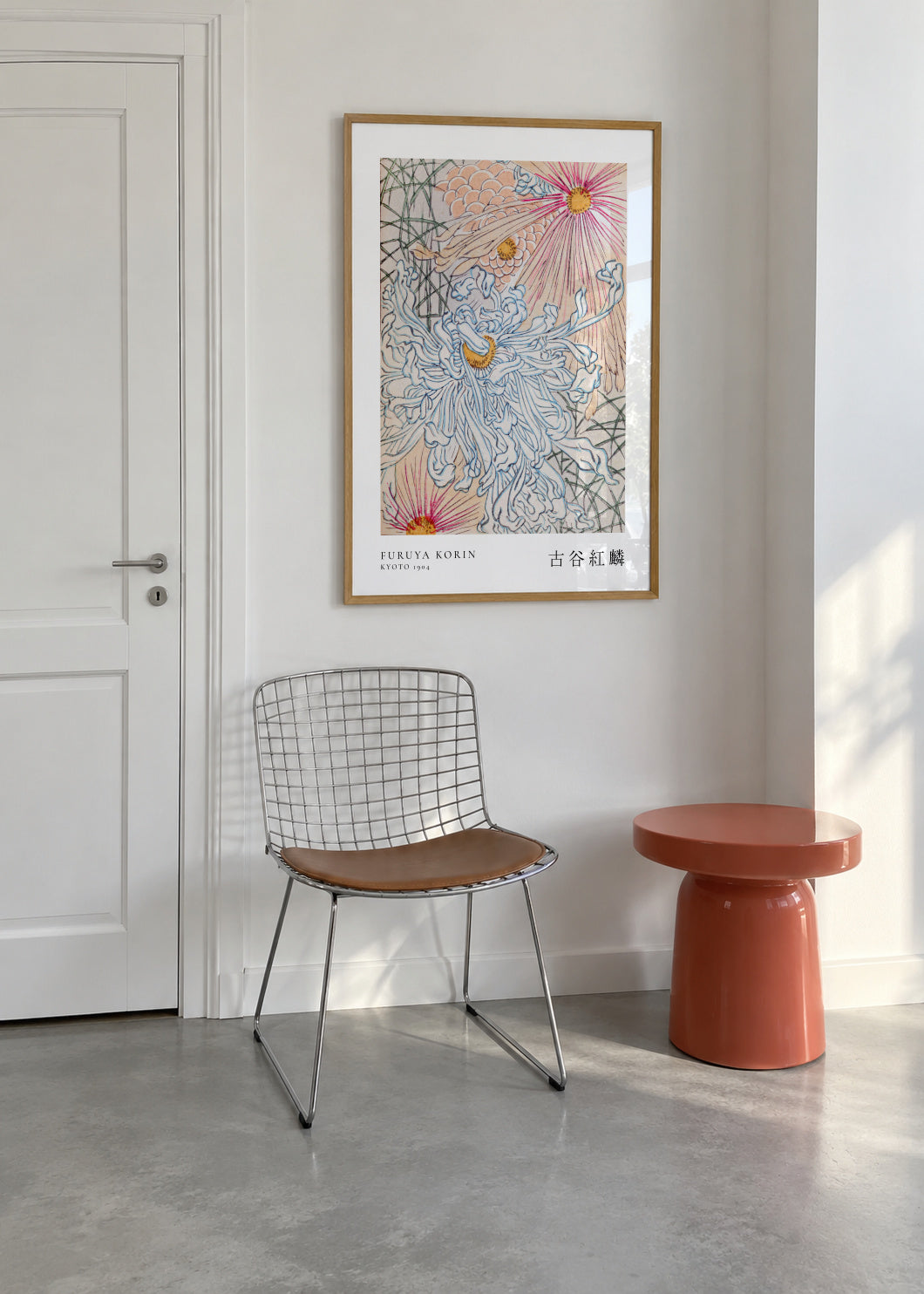 Floral Design I Shin-bijutsukai by Korin Furuya - Framed poster in an interior