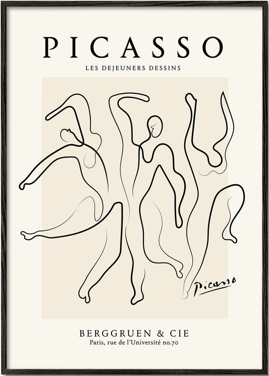 Pablo Picasso The Three Dancers Sktech poster