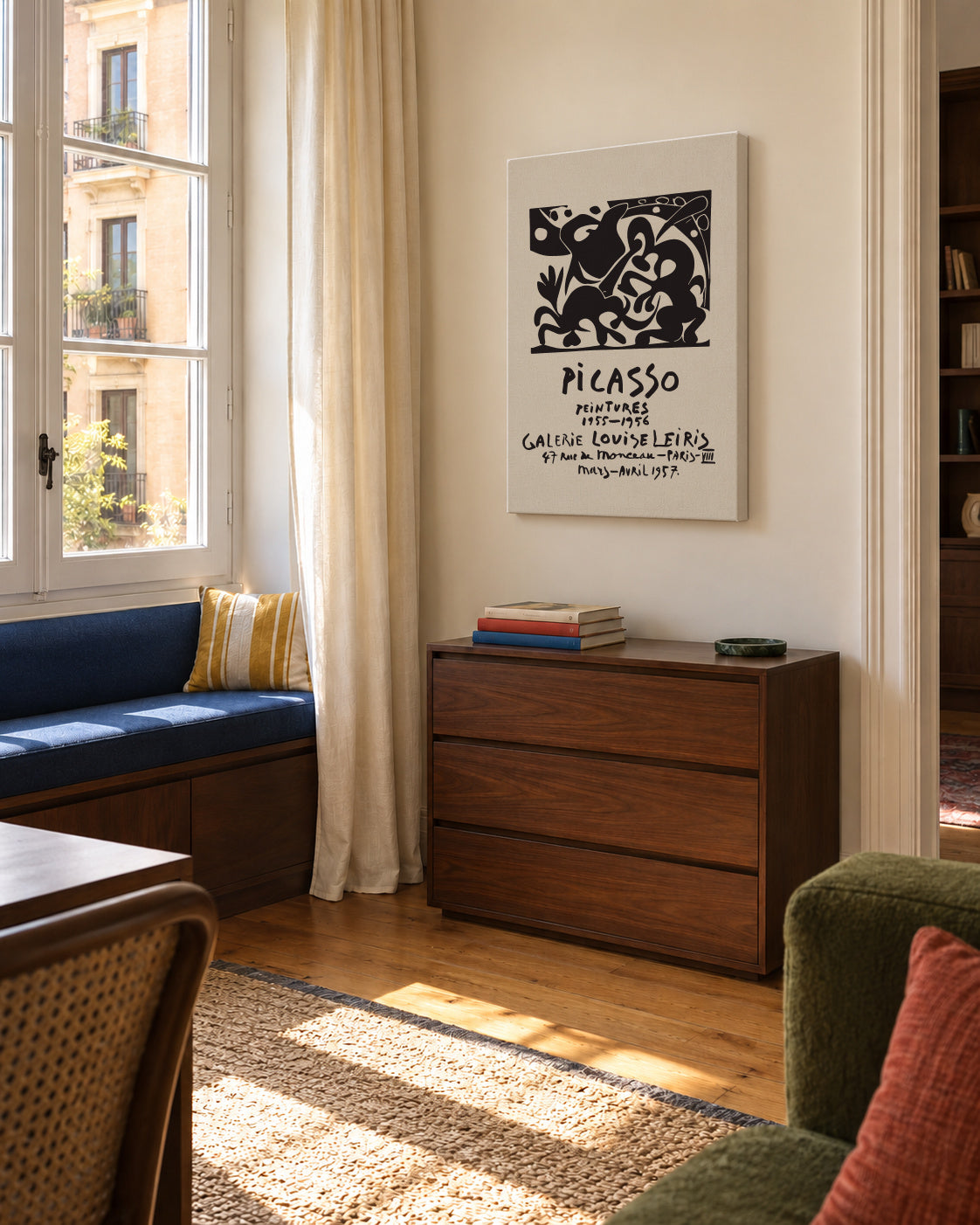 PABLO PICASSO Galerie Louise Leiris Print Poster - Unframed canvas in an interior