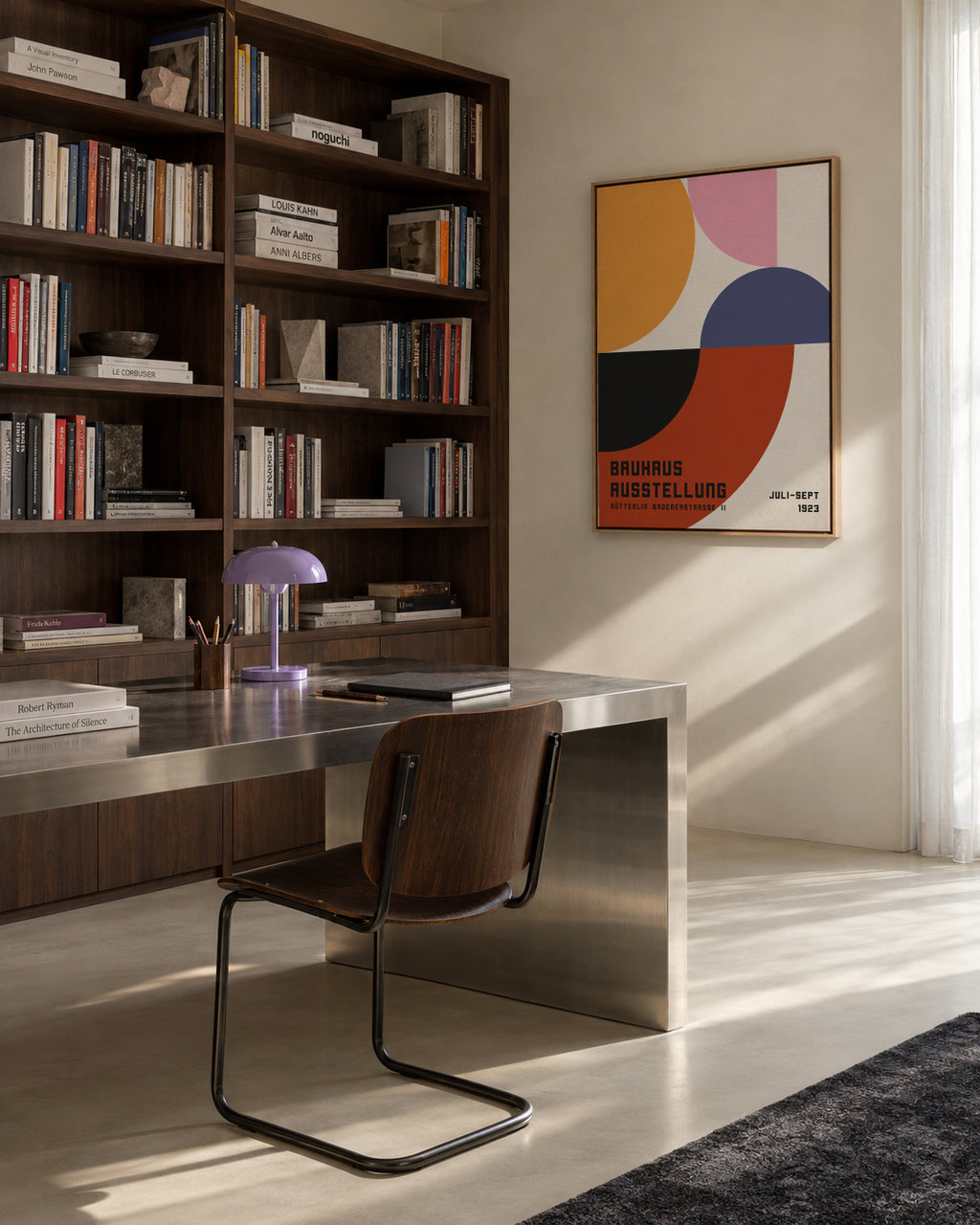 Bauhaus Exhibition Poster 1923 - Framed canvas in an interior