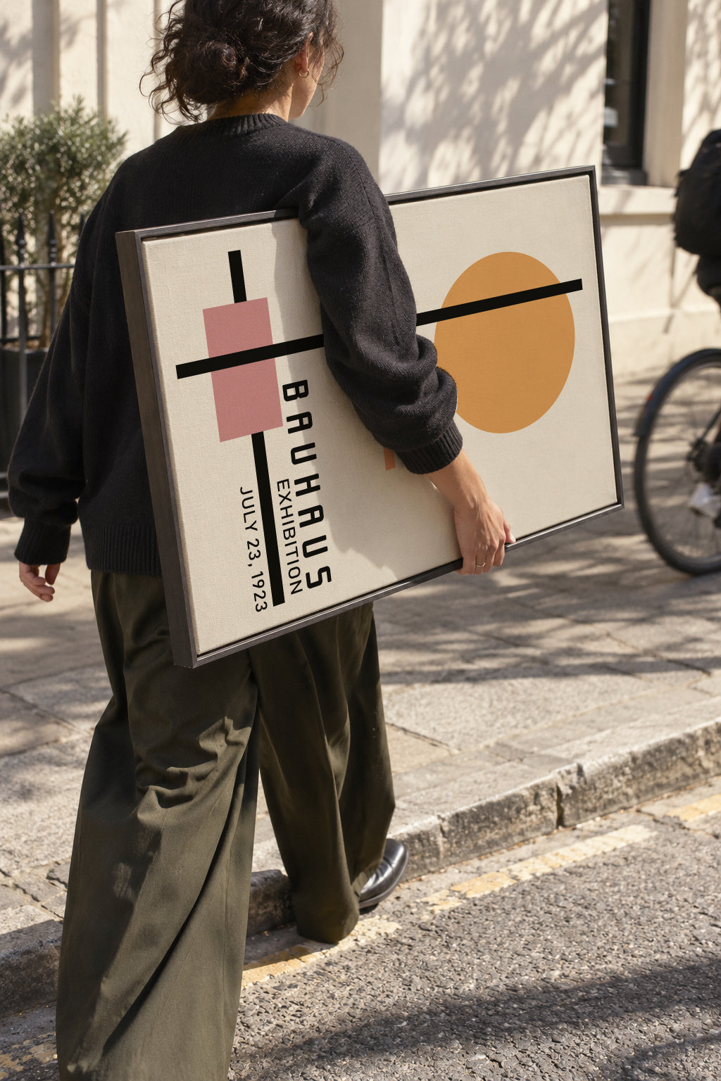 COLORFUL BAUHAUS NO.2 POSTER - Framed canvas in an interior