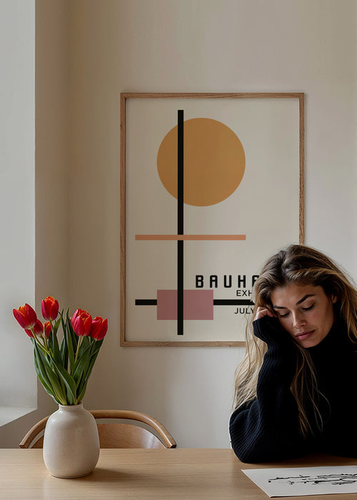 COLORFUL BAUHAUS NO.2 POSTER - Framed poster in an interior