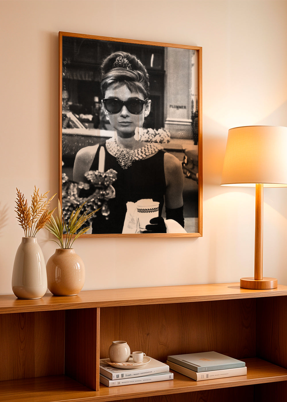 Audrey Hepburn in Breakfast at Tiffany vintage photograph.