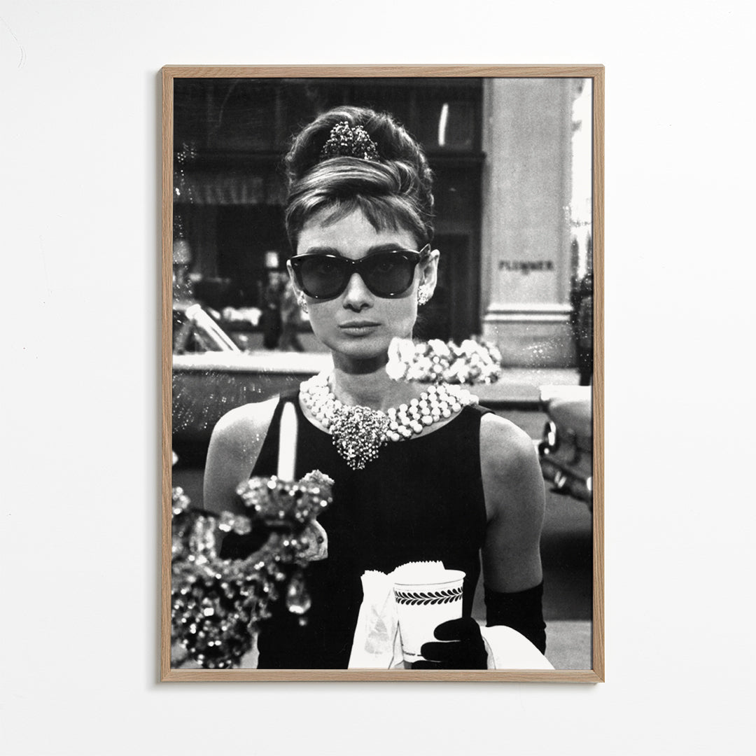 Audrey Hepburn in Breakfast at Tiffany vintage photograph.