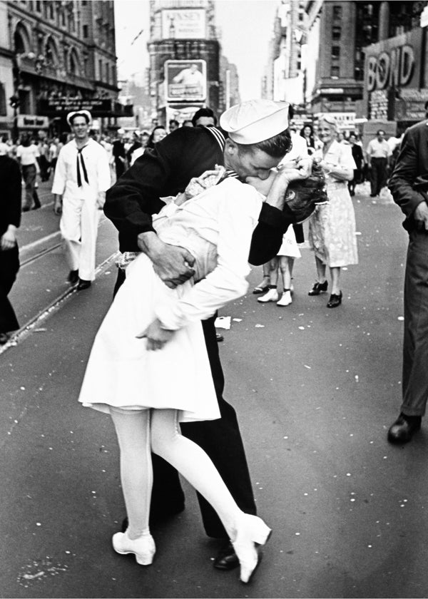 V-J Day Kiss Poster - vintage photograph