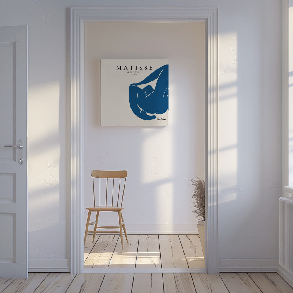 Henri Matisse Blue Nude II, spring 1952 - Square - Unframed canvas in an interior