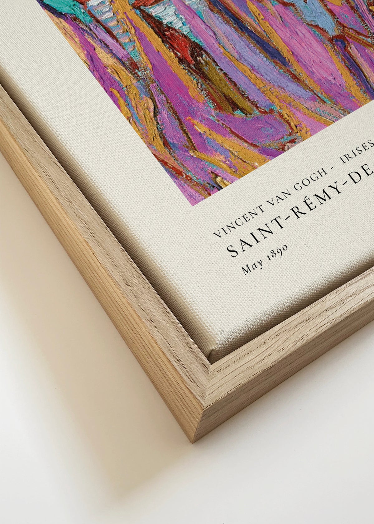 Vincent van Gogh - Irises Remix - Square - Framed canvas detail