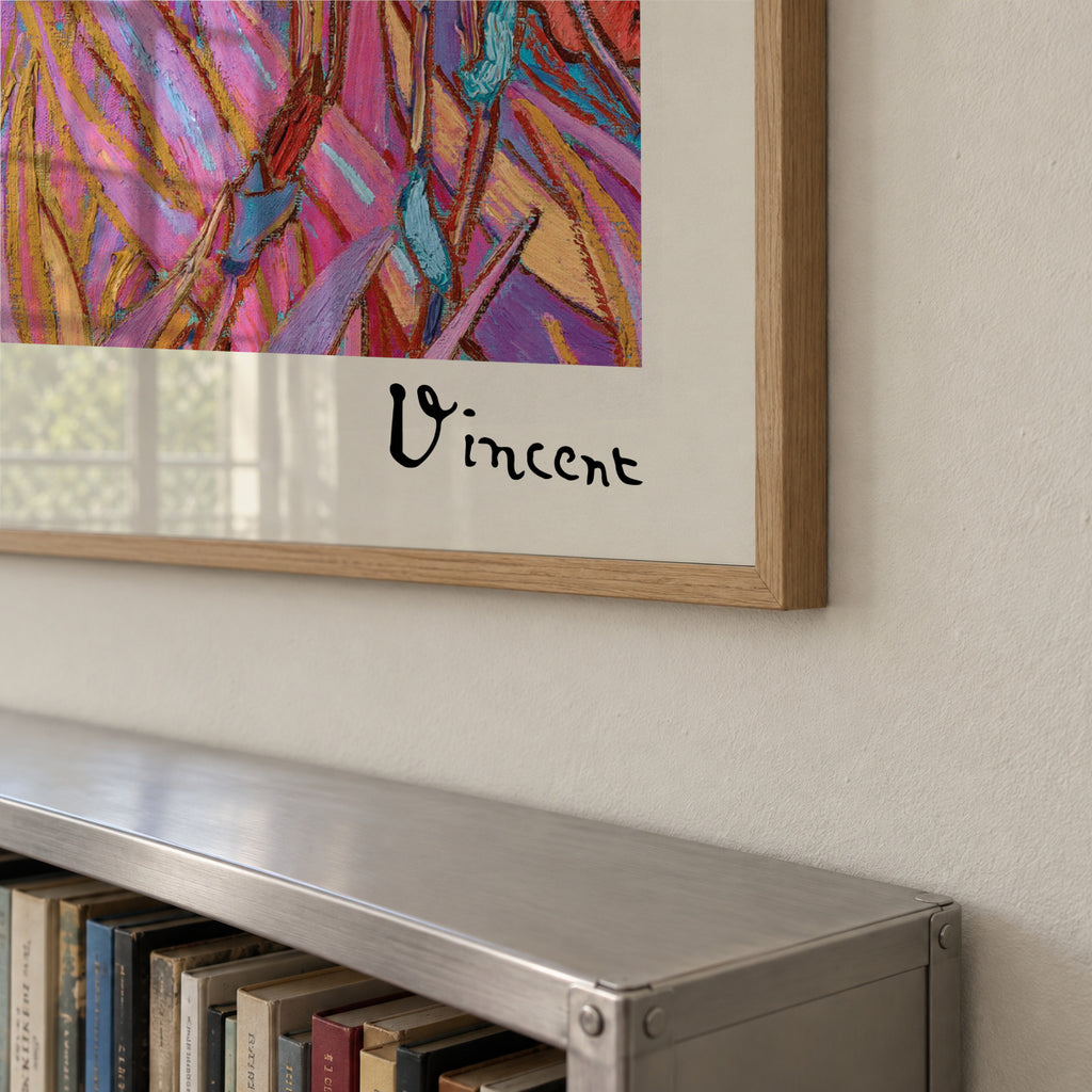 Vincent van Gogh - Irises Remix - Square - Framed poster detail