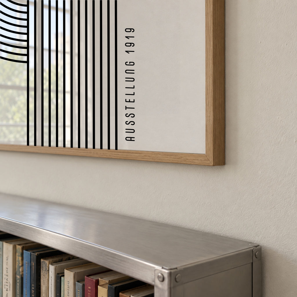 BAUHAUS AUSSTELLUNG Exhibition Poster 1919 - Square - Framed poster detail