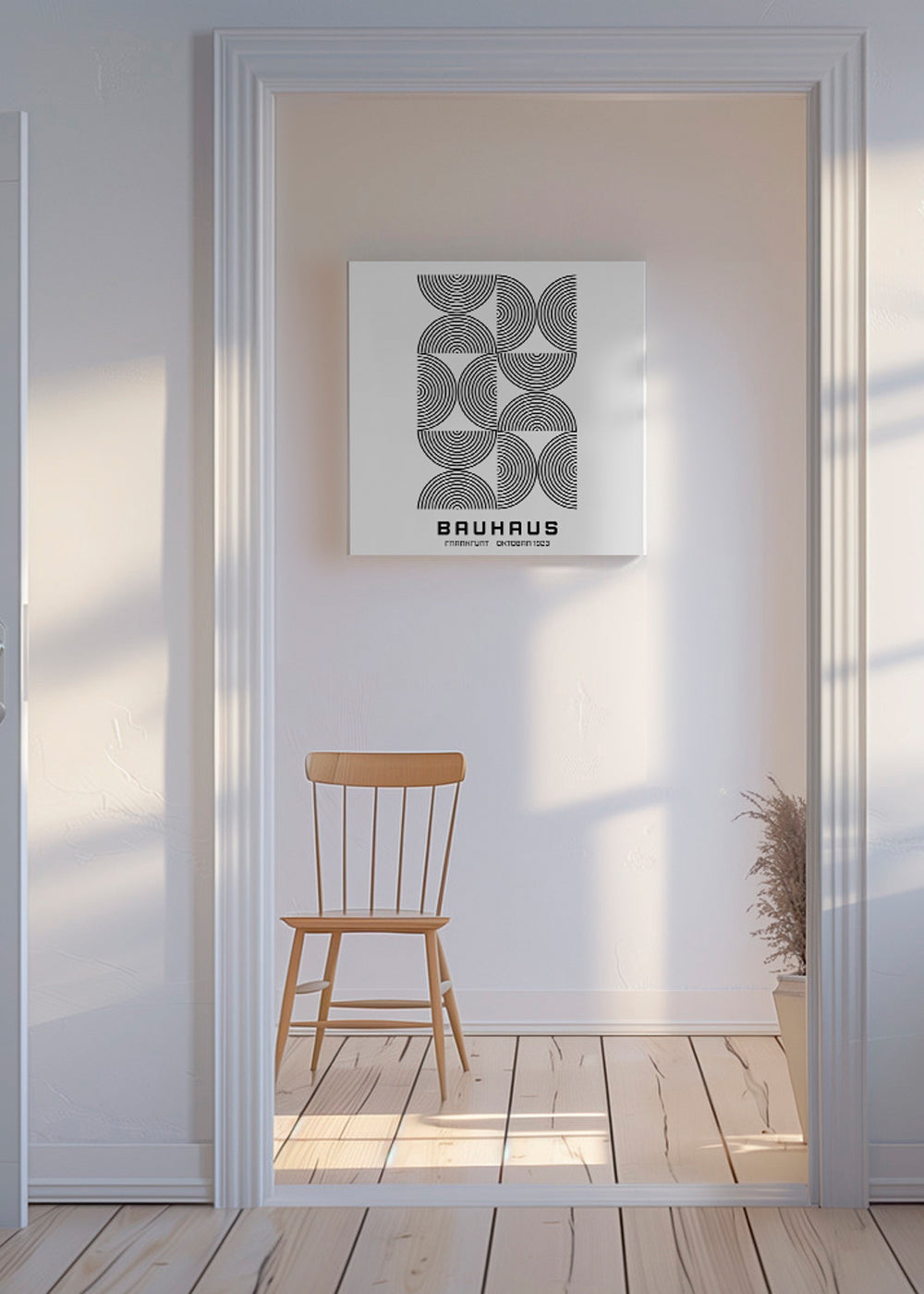 Bauhaus Black and White Exhibition Poster  1923 - Square