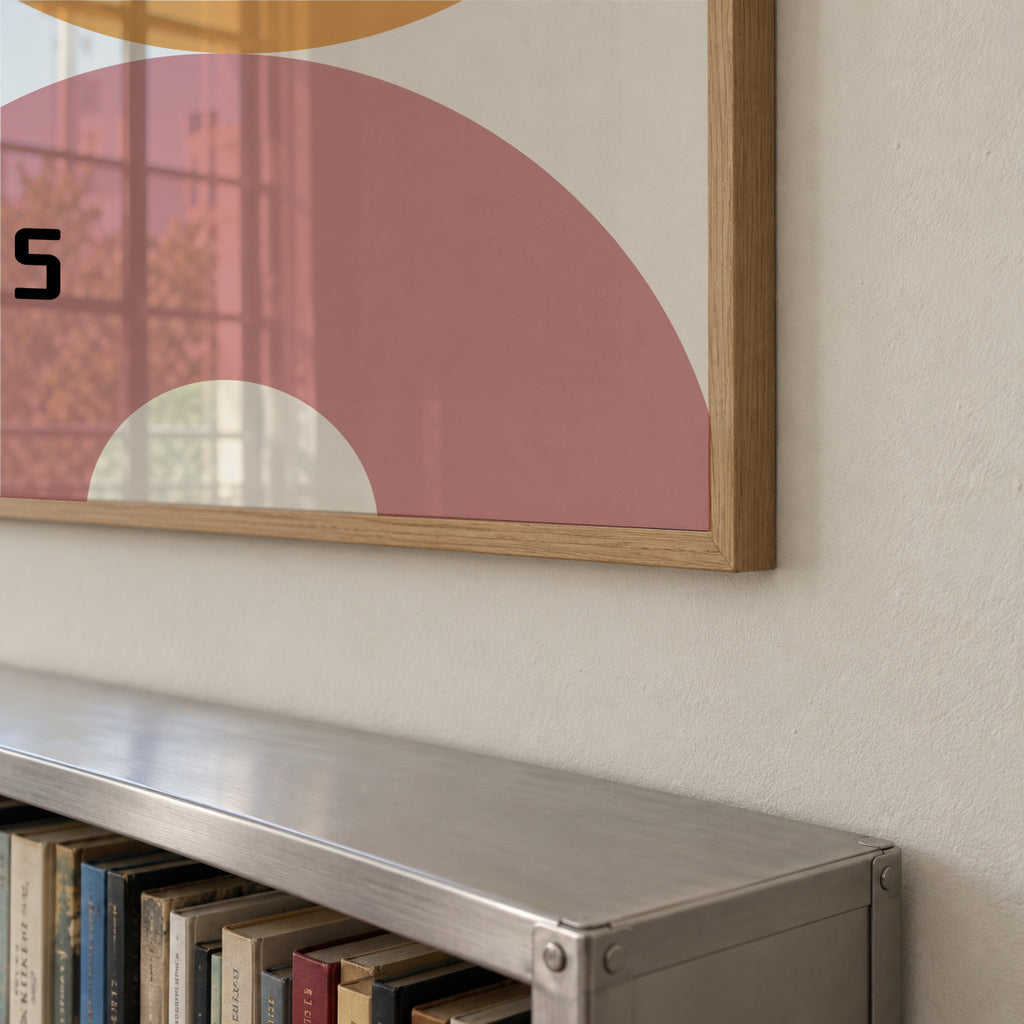 COLORFUL BAUHAUS NO.1 POSTER - Square - Framed poster detail