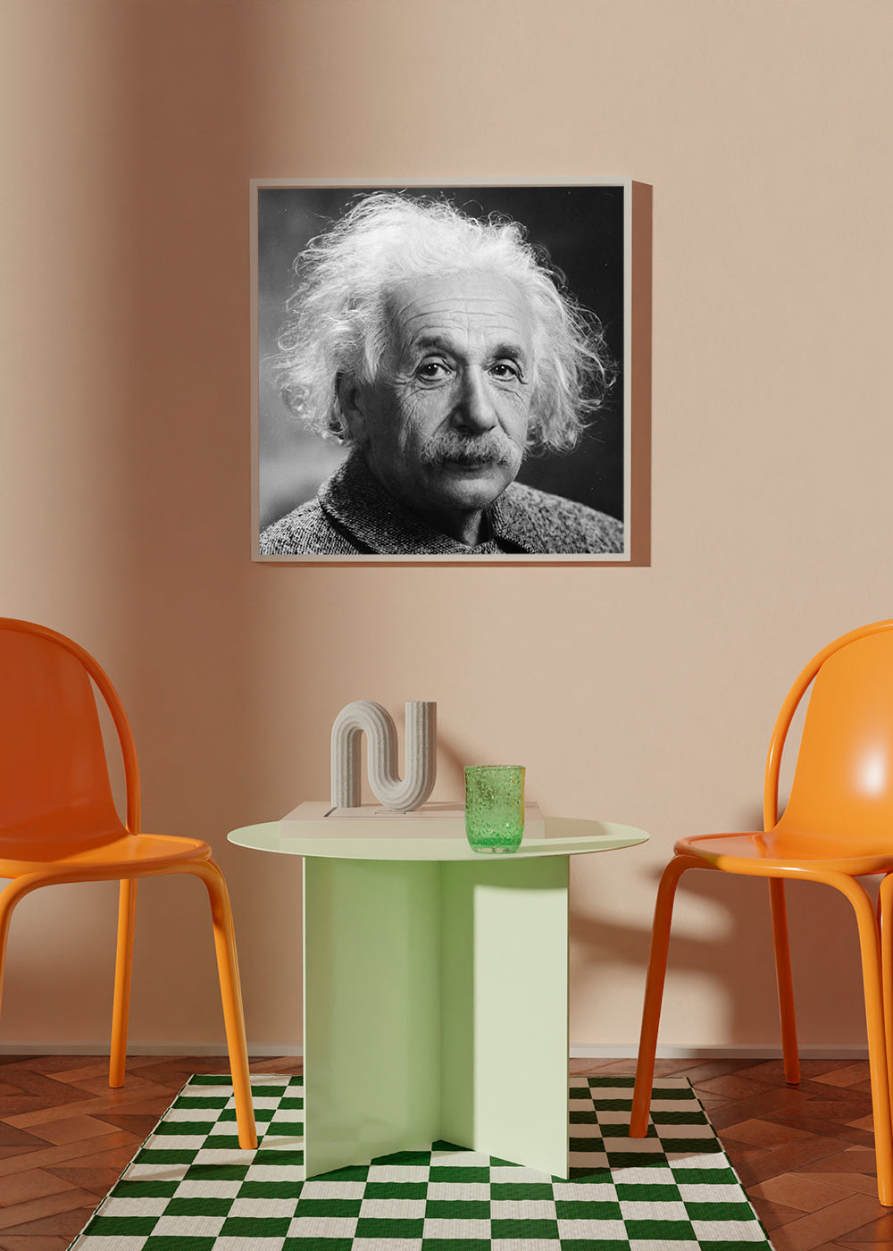 Albert Einstein vintage photograph - Square