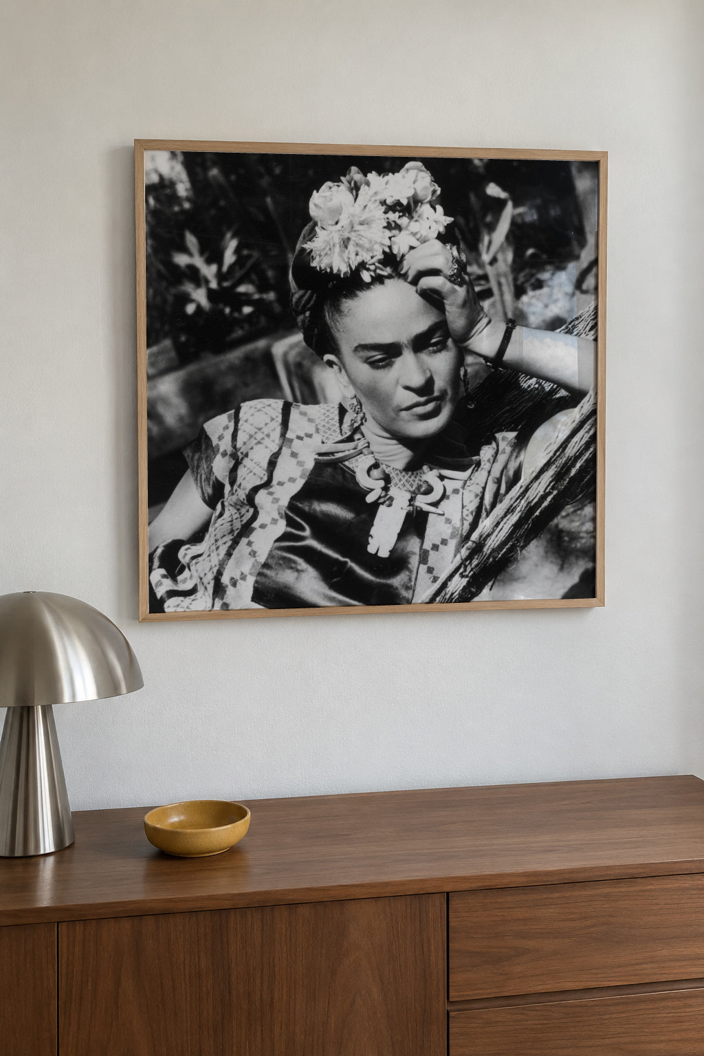 Frida Kahlo vintage photograph I - Square - Framed poster in an interior