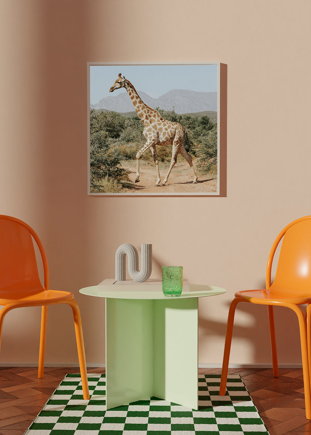 Giraffe photograph - Square