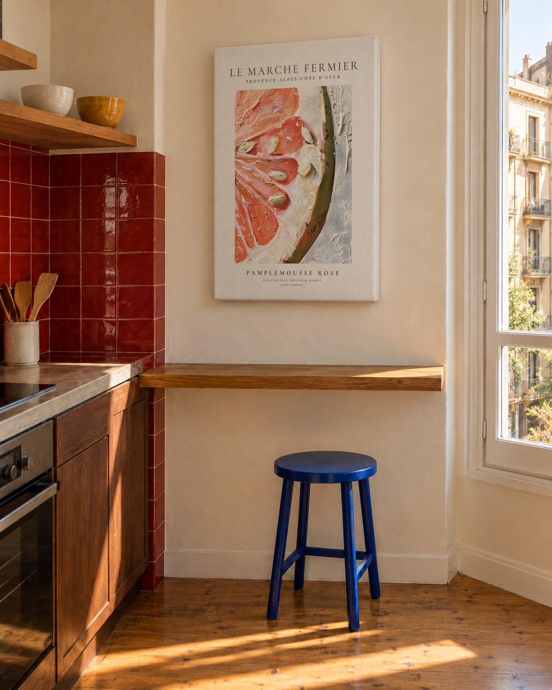 Le marche fermier - PAMPLEMOUSSE ROSE - Unframed canvas in an interior