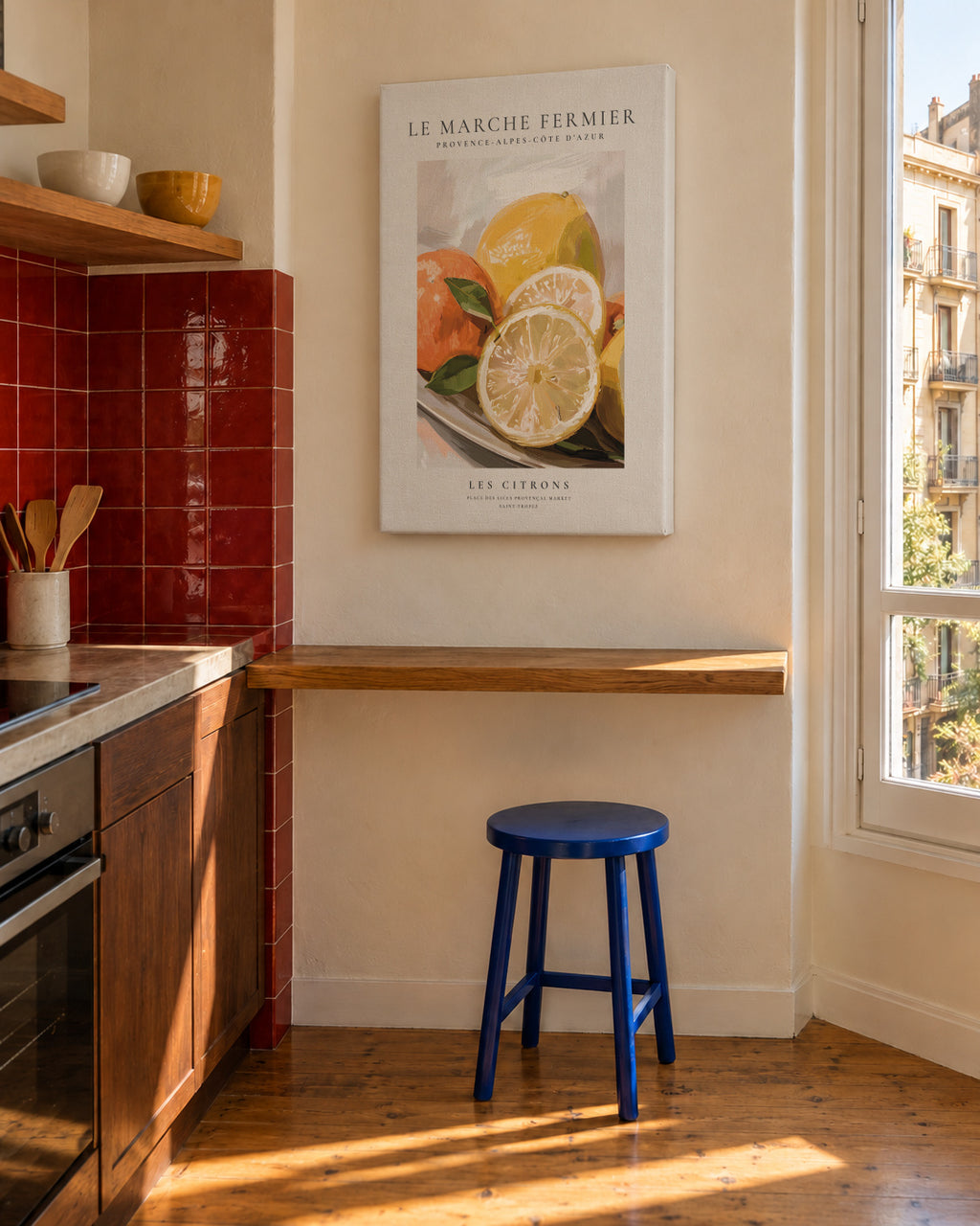 Le marche fermier - Les Citrons - Unframed canvas in an interior